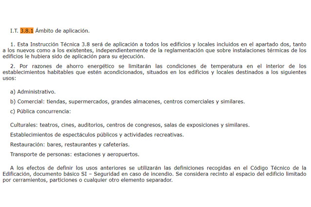 Ámbito de aplicación medidas de ahorro y eficiencia energética Gobierno