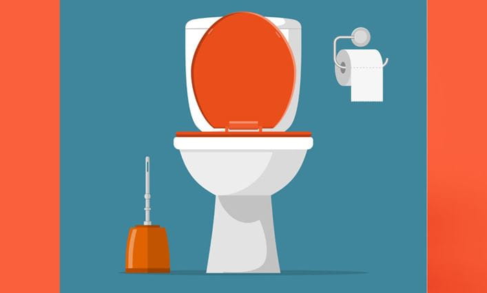 Cuarto de baño con un inodoro muy limpio